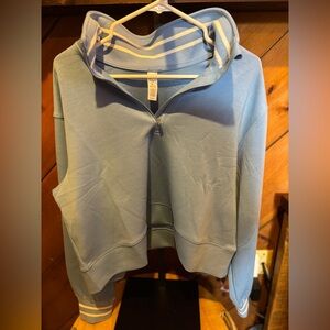 Yogalicious Light Blue Quarter-Zip Hoodie